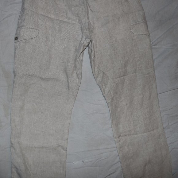 Caribbean Cargo Linen Pants Waist 32x32 Inseam - Picture 10 of 11